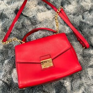 Red Michael Kors crossbody bag